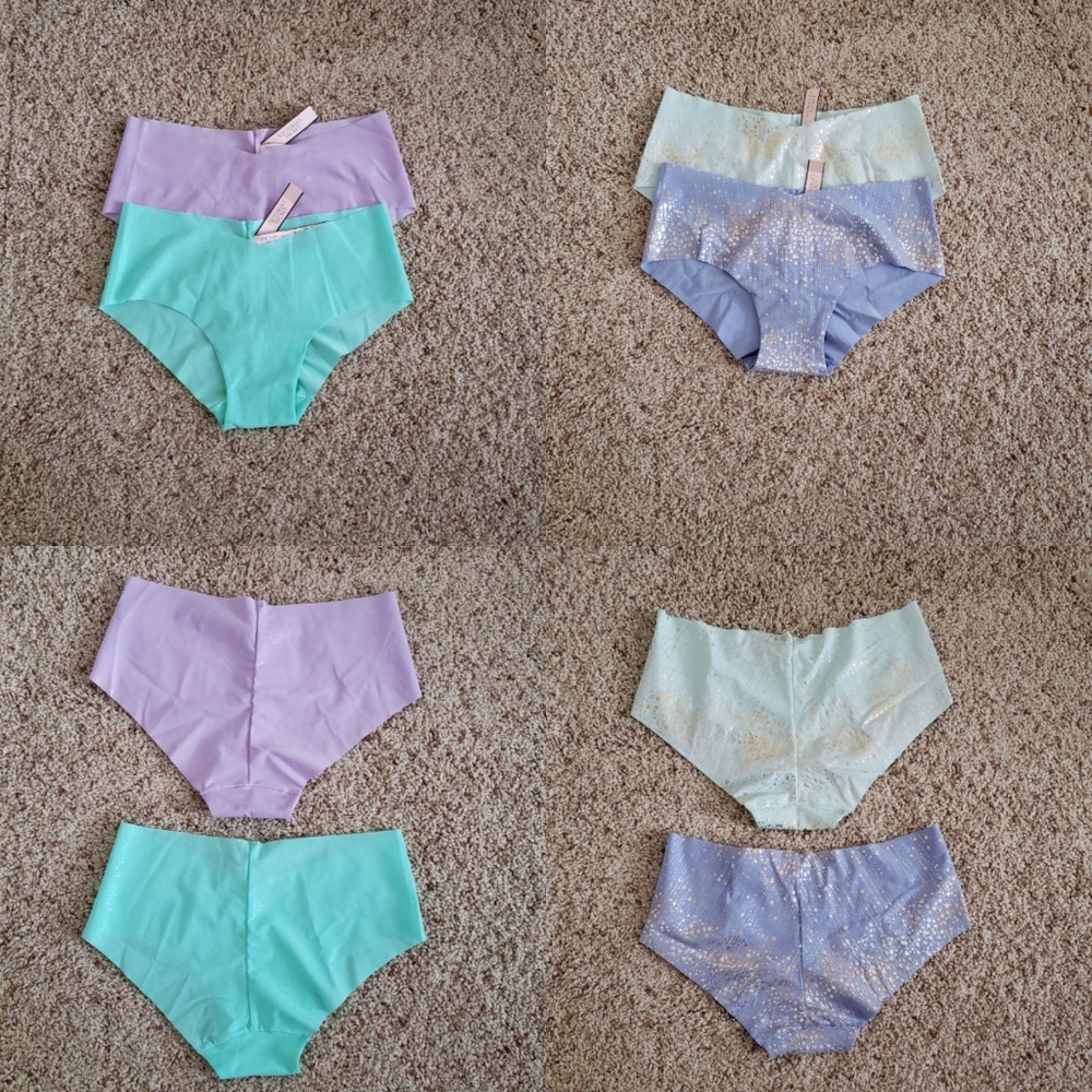 NWT! 4 HIPSTERS BUNDLE  PURPLE GREEN PANTIES